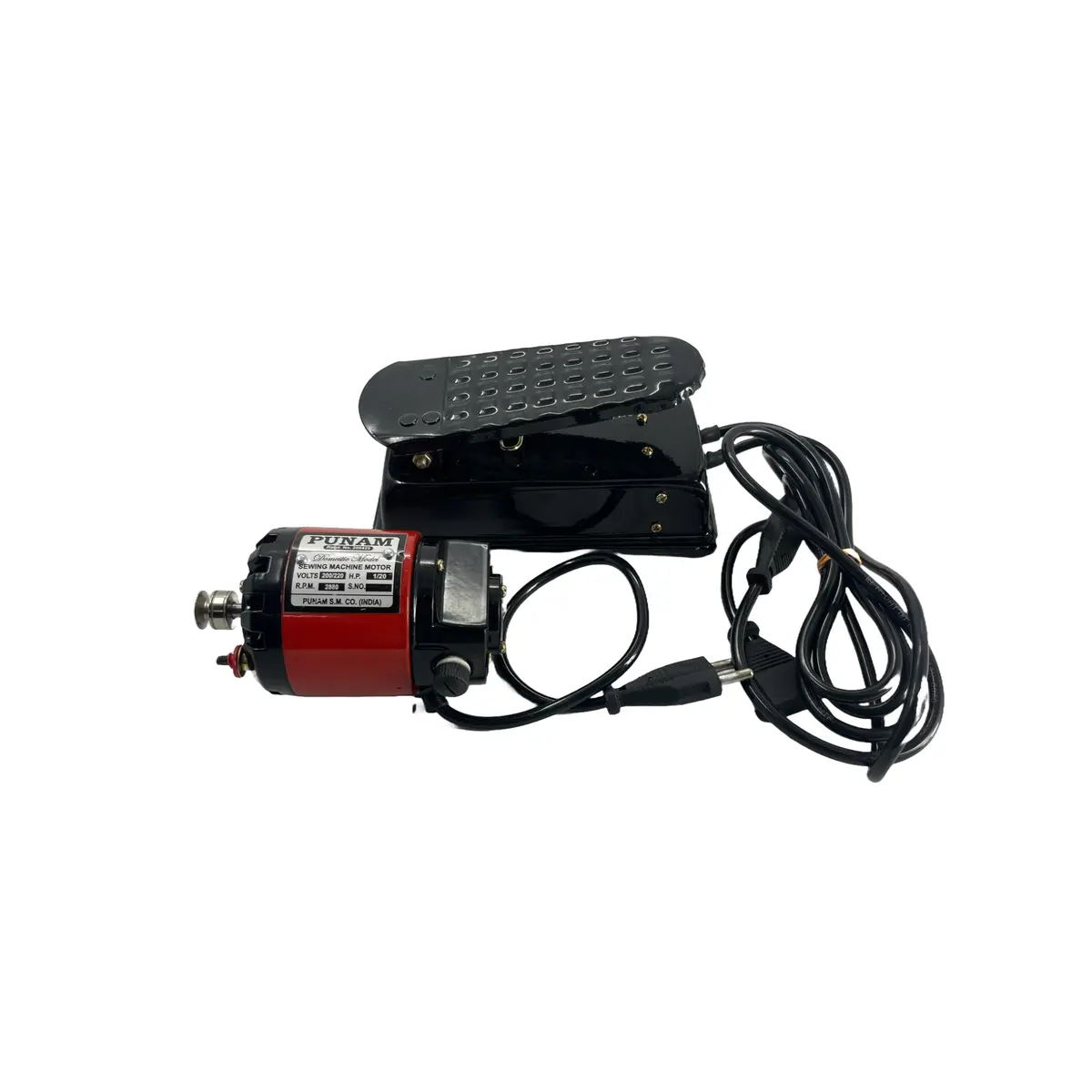 Punam Small Sewing Machine Motor | 1/16 FHP | Speed Regulator | Punam India